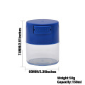 Airtight Water Proof Vaccum Design Tobacco Storage Box Herb Container with Paper Stickers Customization acrylic plastic